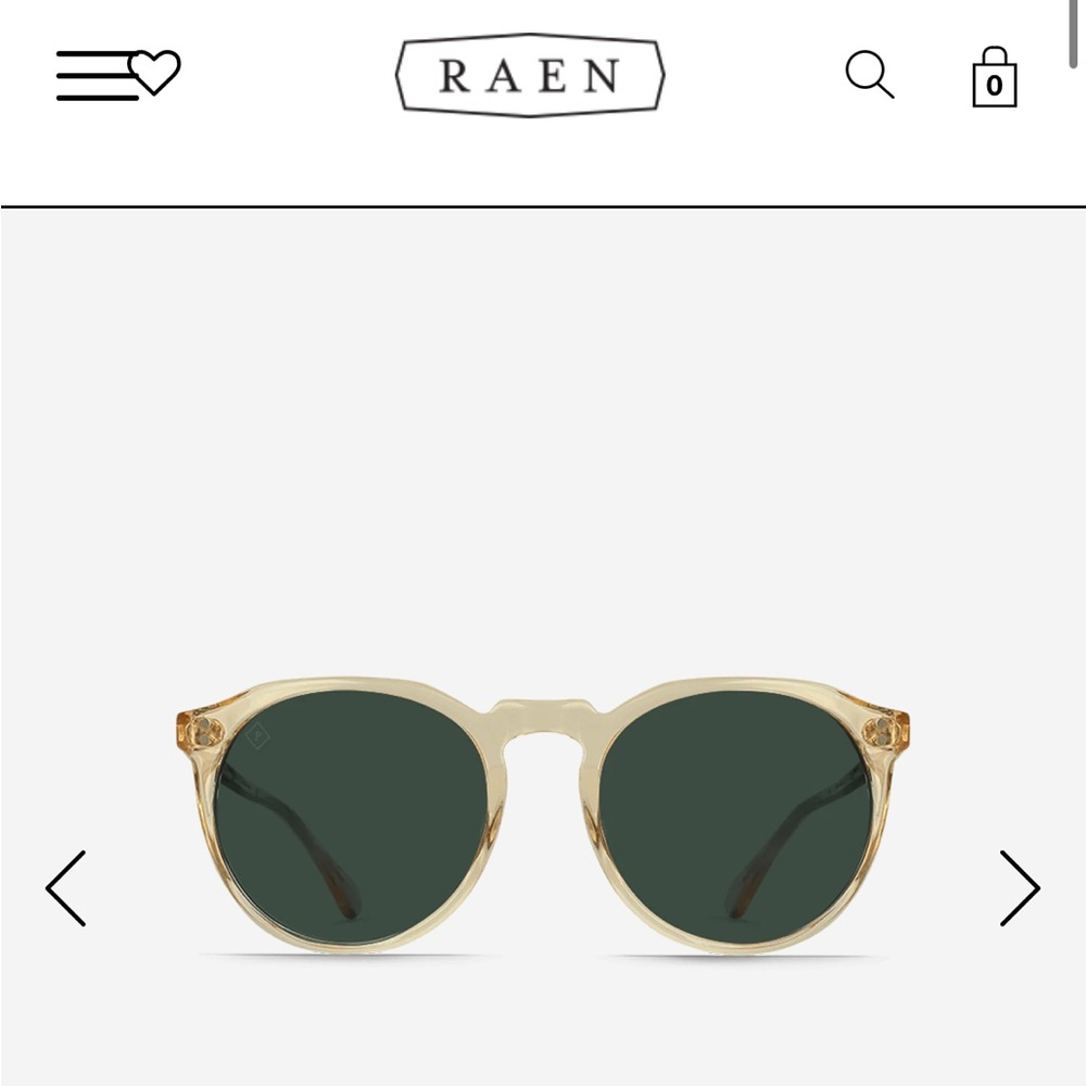 Raen Remmy in champagne crystal / green polarized